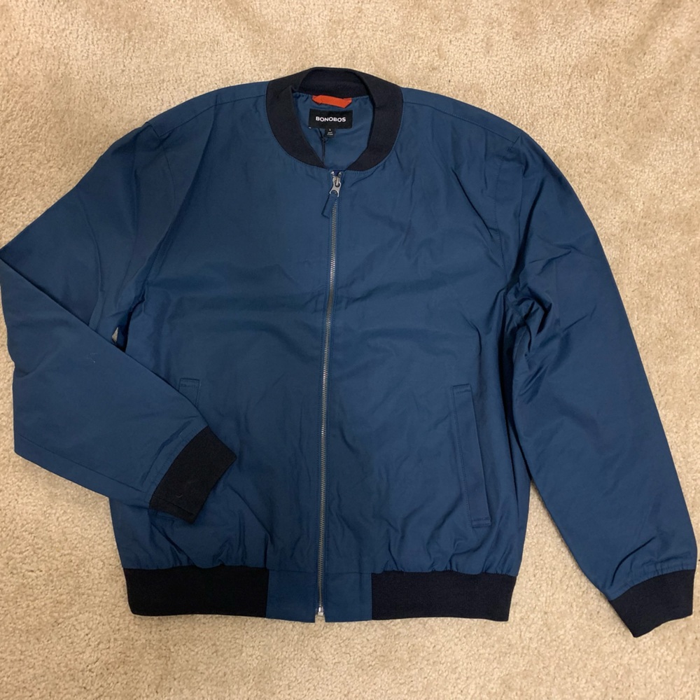 Bonobos Blue Boulevard Bomber Jacket
